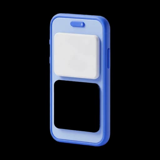 Smartphone mit Layout-Blöcken