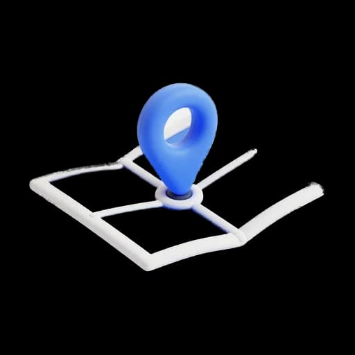 Karte mit Standort-Pin