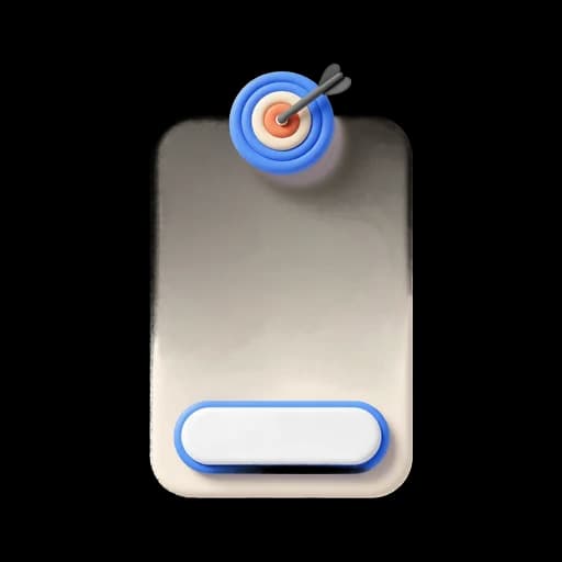 Einzelne Seite mit Zielscheibe und Button